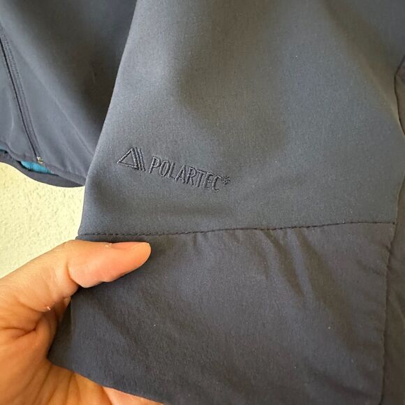 PATAGONIA Adze Hybrid Jacket Navy Blue Polartec Full Zip Stretch Outdoor - Picture 6 of 14